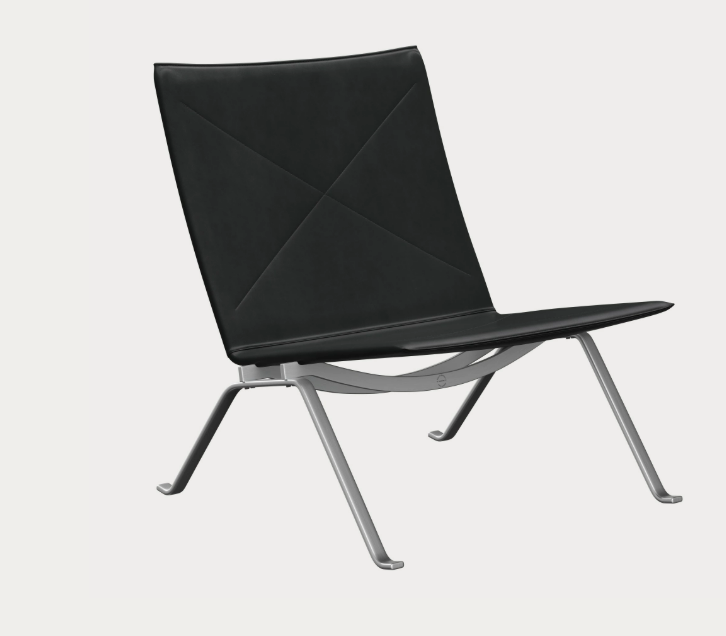PK22 - Lounge Chair / Leather Grace black