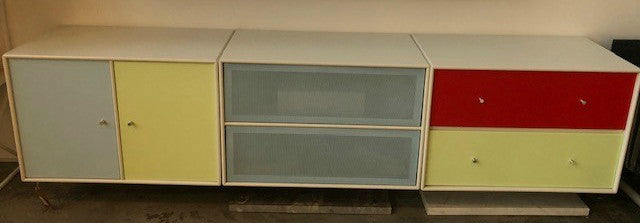 TV & Sound unit custom / Wall / Snow / Peppermint / Pistachio / China red (damaged)