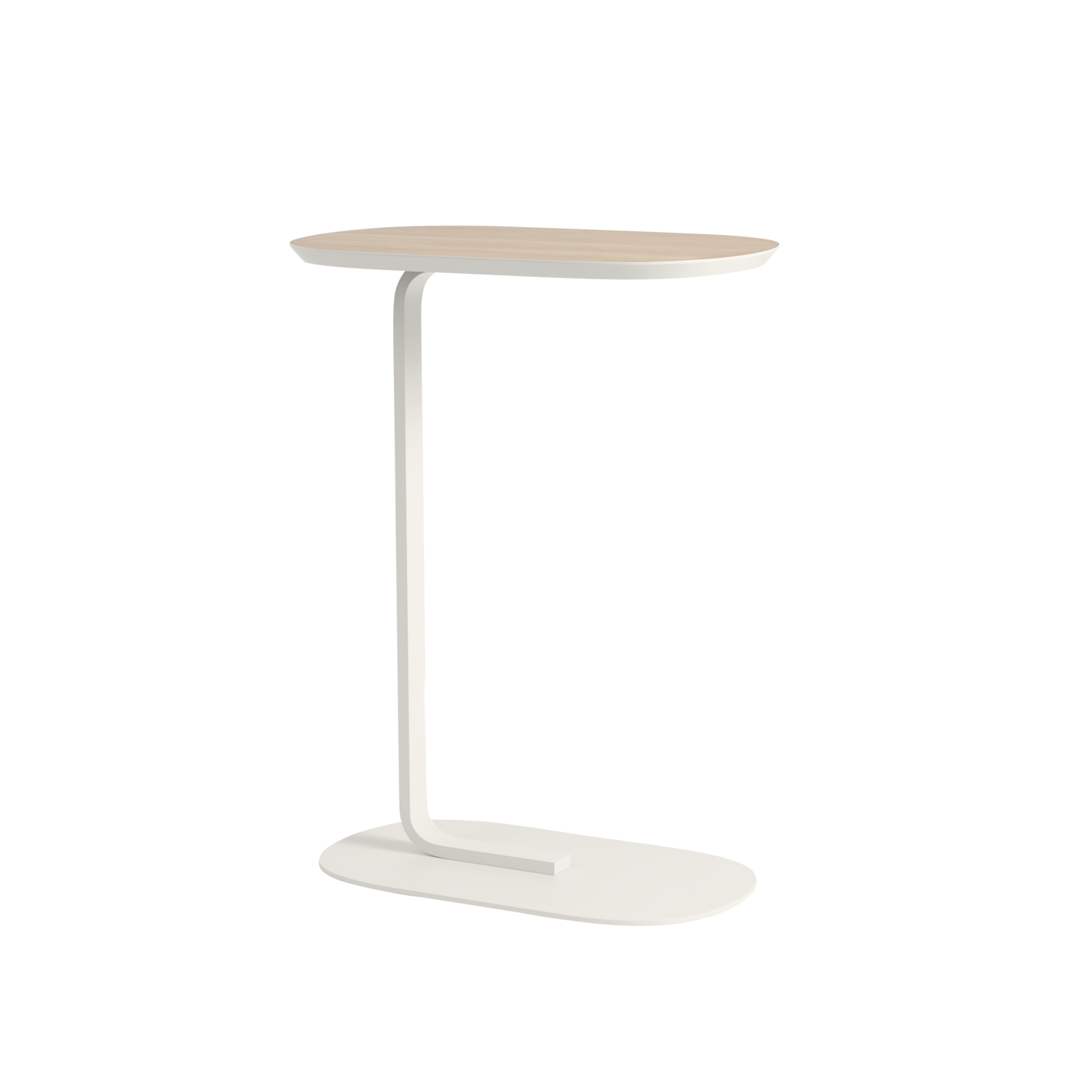 Relate side table Low /Oak Veneer/Off-White